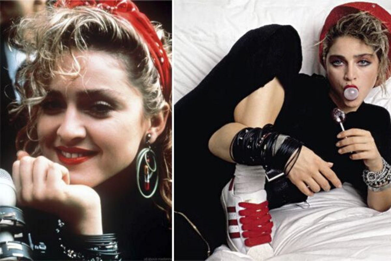 Аксессуар 90 годов. Мадонна в 90. Мадонна 80-е. Мадонна 80е в молодости с банданой. Мадонна 80е в молодости.
